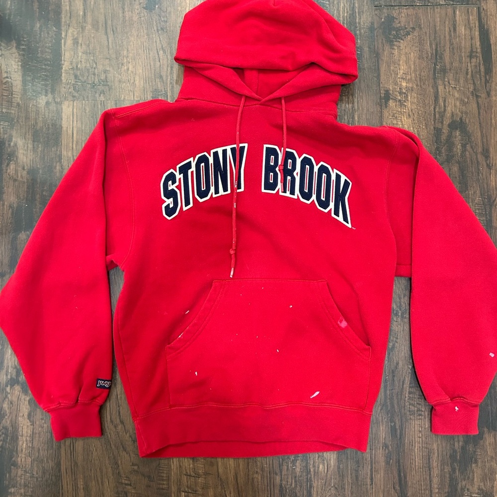 Vintage Stony Brook Red Hoodie